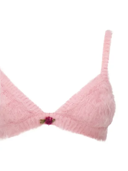 Haftowany top Alessandra Rich różowy