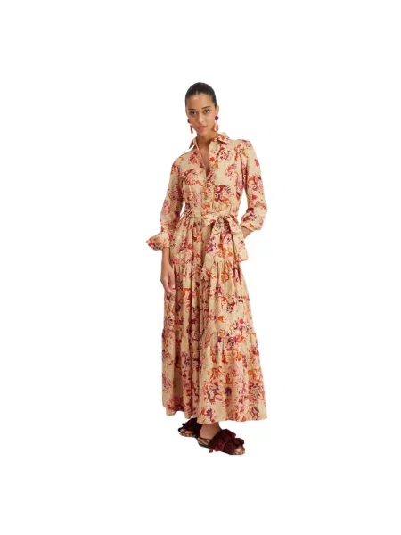 Maksi sukienka maxi La Doublej beżowa