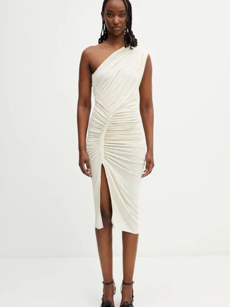 Rick Owens Lilies Avra rochie asimetrică simplă cu vâscoză