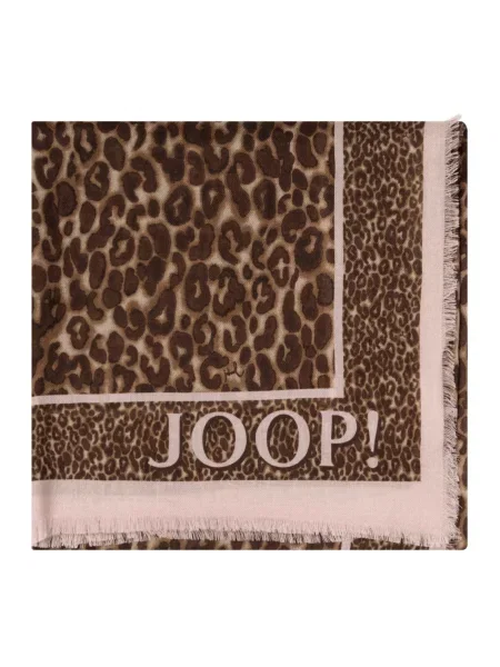 Szal Joop! z modalu z logo brązowa