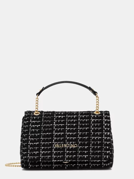 Wielobarwność torebka Valentino Bags tweedowa czarna