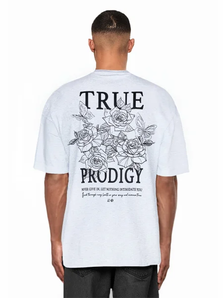 Trueprodigy Tricou Alex gri amestecat negru