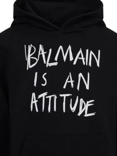 Bluza z kapturem dziecięca Balmain czarna