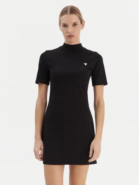 Oblekové šaty Guess jersey černé