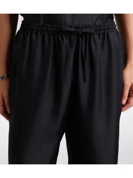 Pantaloni Asceno de mătase negru