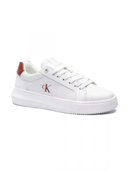 Calvin Klein Jeans De piele sneakers alb