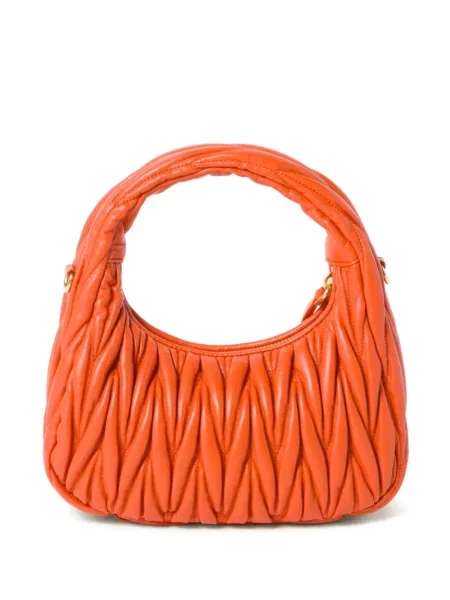 Geantă shopper Miu Miu portocaliu