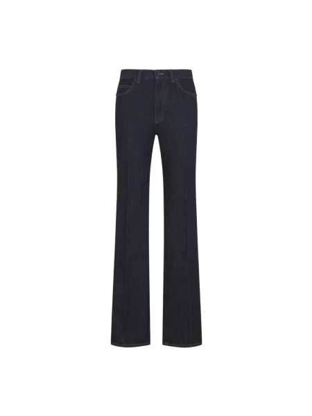 Jeansy Saint Laurent z wysoką talią niebieskie