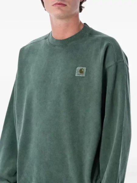 Pulover Carhartt Wip cu autograf verde