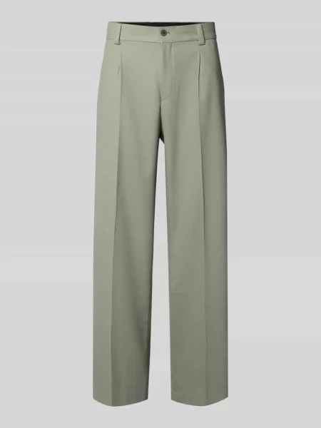 Spodnie garniturowe w kroju modern fit Hugo zielone