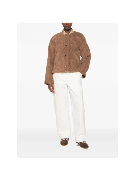 Kurtka jeansowa Five Jeans typu teddy brązowa