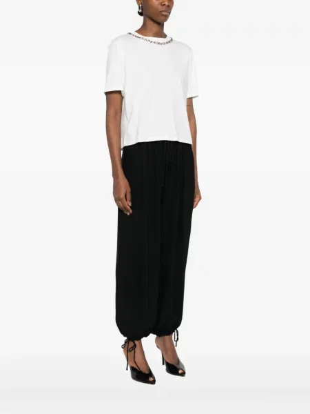 Koszulka Ermanno Firenze z okrągłym dekoltem biała