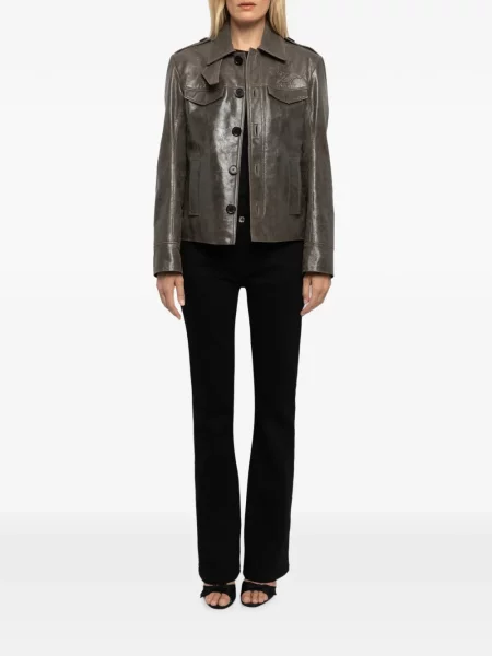 Geanta de piele Zadig&voltaire gri