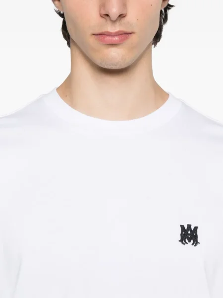 Tricou Amiri cu broderie alb