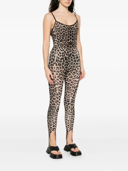 Tajice Baserange s printom s leopard uzorkom smeđa