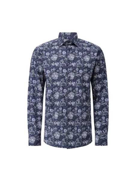 Eton Koszule Mężczyzna L Koszula Slim-Fit z Kwiatowym Wzorem niebieski