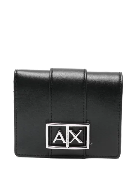 Portofel Armani Exchange cu autograf negru
