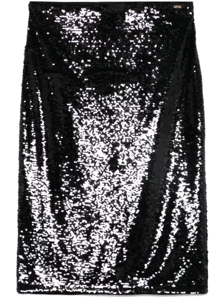 Fustă midi Armani Exchange negru