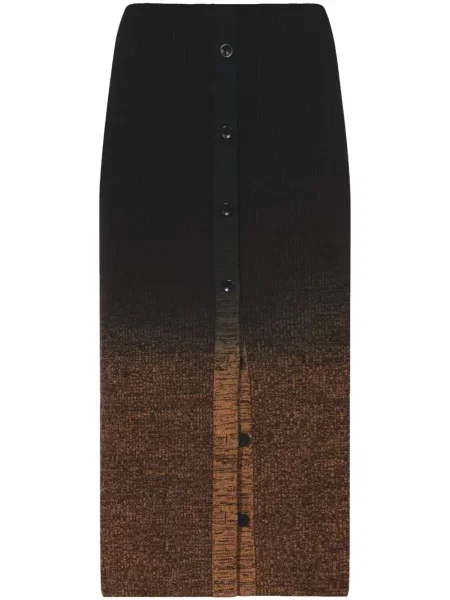 Dzianinowa spódnica midi Proenza Schouler White Label gradientowa do kolan biała