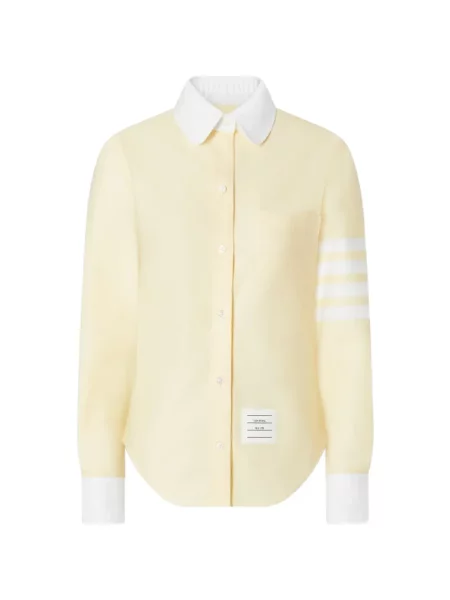 Cămașă Thom Browne din țesătură twill galben