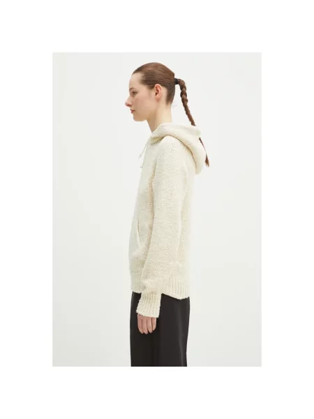 Visvim sweter jedwabny Raglan Hoodie P.O. Knit Mawata beżowy