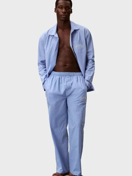 Смугаста піжама Calvin Klein блакитна