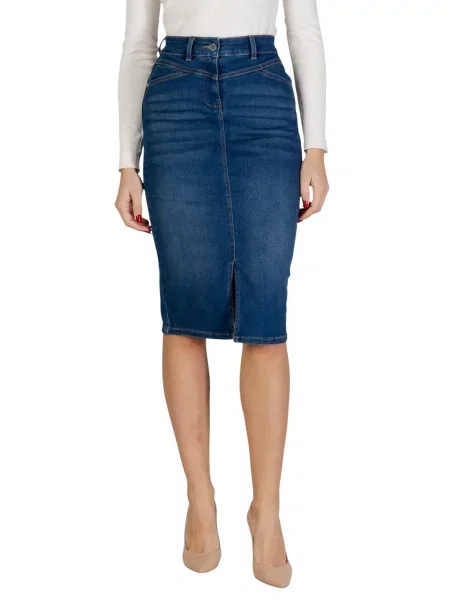 Fustă din denim Morgan De Toi albastru