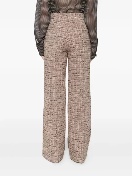 Pantaloni Sandro din tweed maro