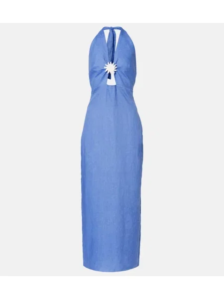 Rochie maxi Cala De La Cruz de in de costum albastru