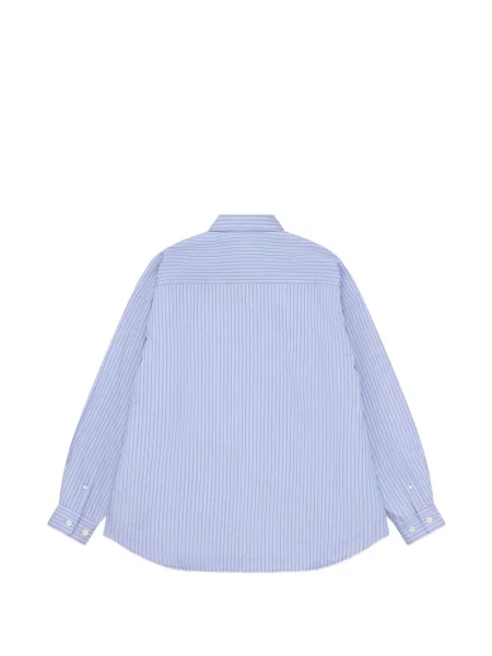 Lung cămașă Comme Des Garçons Homme cu dungi cu imagine albastru