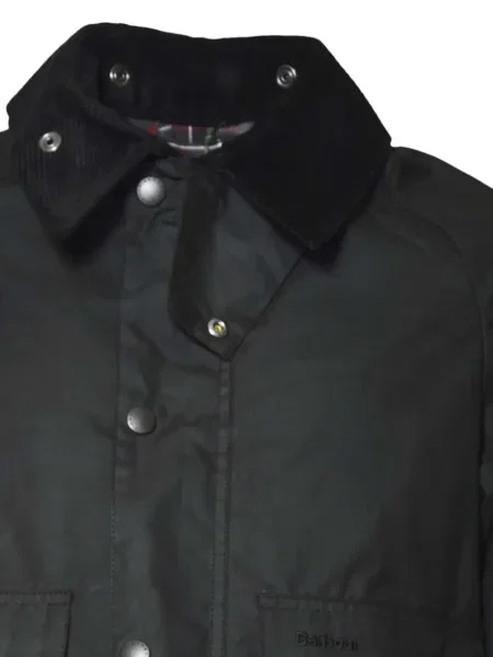 Gulerat geacă Barbour de catifea cord negru