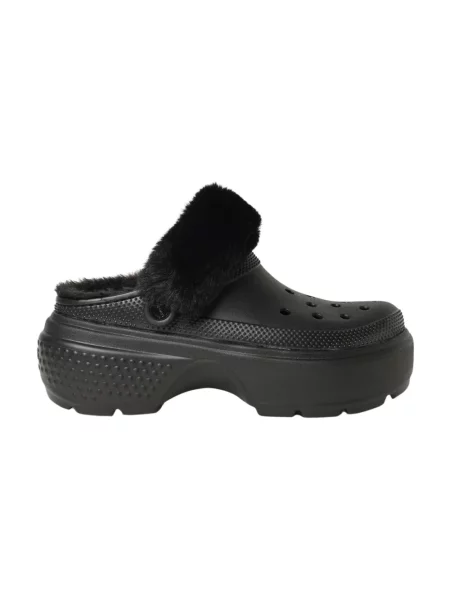 Futro Crocs na platformie czarne