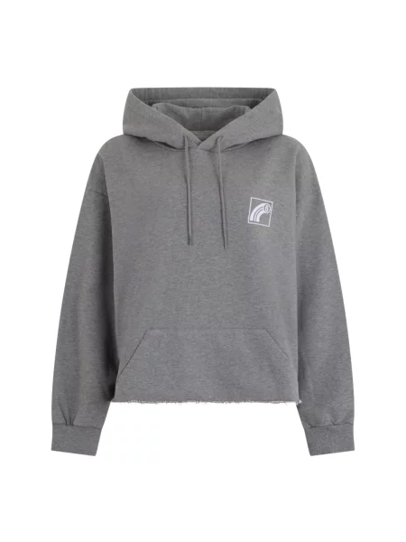 Bluza z kapturem Mm6 Maison Margiela z kapturem szara