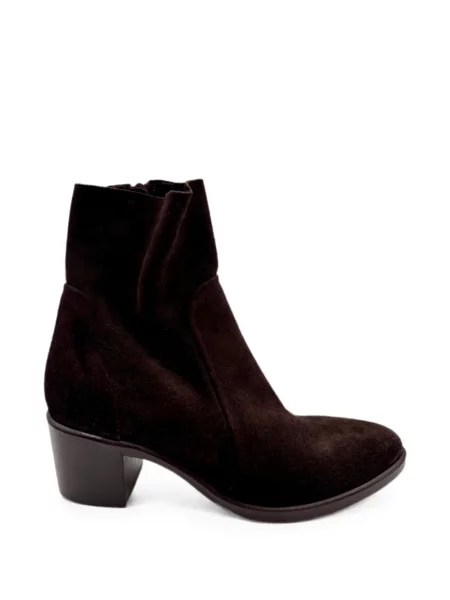 Cizme scurte Strategia Shoes din piele de căprioară maro