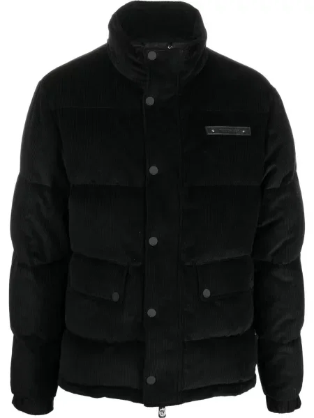 Geacă cu puf Billionaire de catifea cord negru