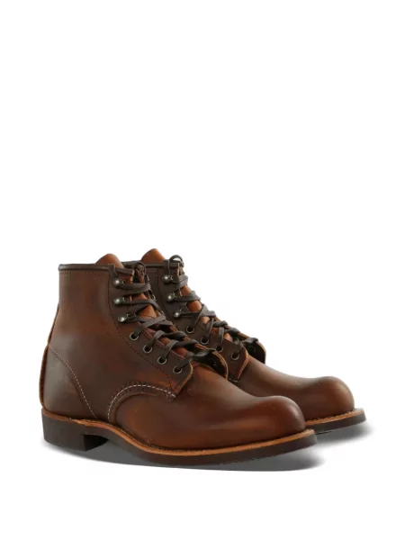 Кожени боти Red Wing Shoes с връзки червено