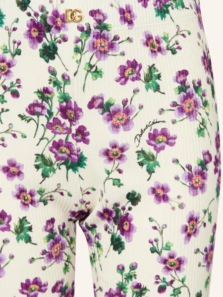 Dolce & Gabbana Spodnie Dżersejowe lila zielone