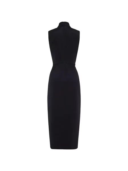 Rochie midi Adam Lippes de mătase drapată negru