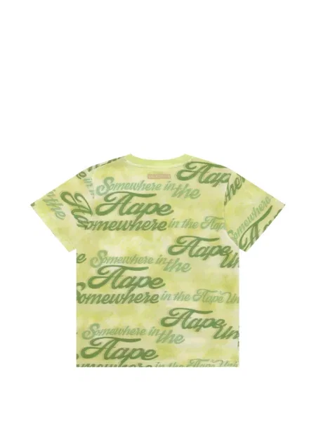 Tricou grafic Aape By A Bathing Ape cu imagine verde