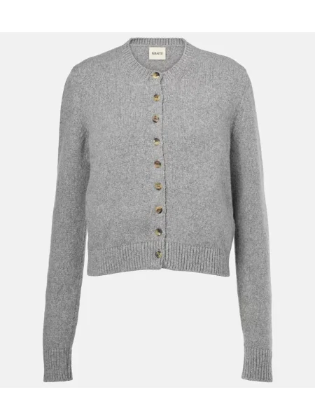 Cardigan Khaite din cașmir gri