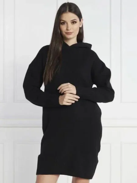 BOSS BLACK De lână rochie Faila negru