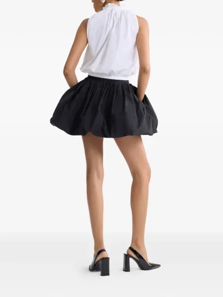 Bluzka Patou bez rękawów z falbankami biała