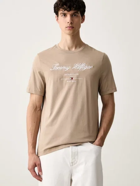 Tommy Hilfiger t-shirt ανδρικό μπεζ