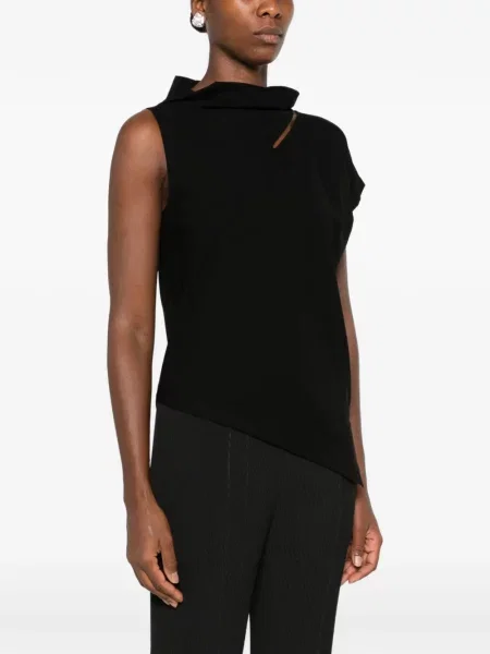Top Issey Miyake asimetric negru