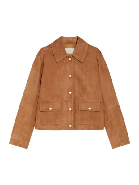 Kurtka skórzana Iblues beżowa