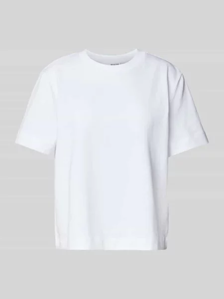 T-shirt z okrągłym dekoltem model ‘ESSENTIAL’ Selected Femme biała