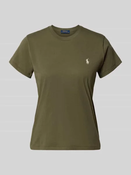 Męski t-shirt o kroju regular fit z czystej bawełny Polo Ralph Lauren oliwkowa