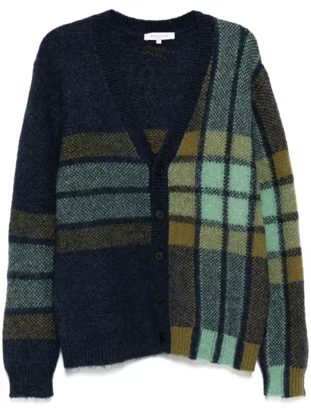 Cardigan Maison Kitsune în carouri verde