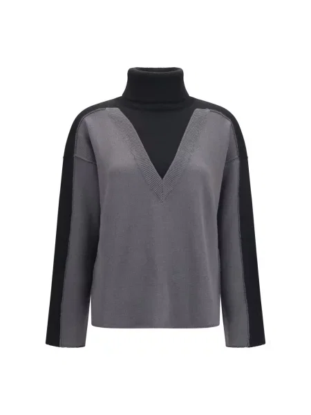 Sweter Mm6 Maison Margiela wełniany szary