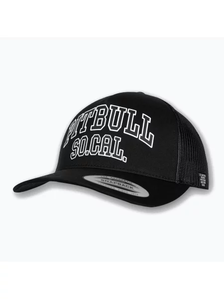 Șapcă de bărbați Pitbull "SO.CAL.” Retro Trucker negru/negru/alb alb
